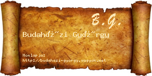Budaházi György névjegykártya