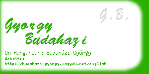 gyorgy budahazi business card