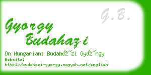 gyorgy budahazi business card